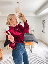 Red Velvet Blouse